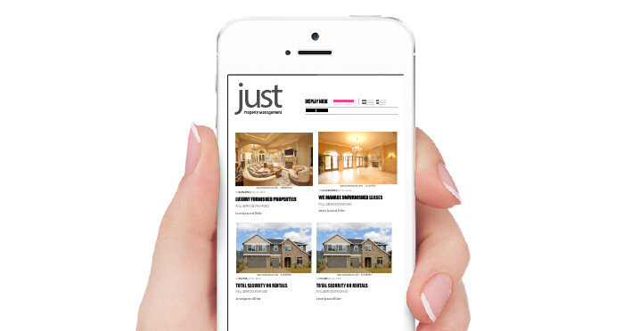 Just Property Management mobile design